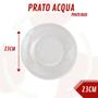 Imagem de 12 Prato Acqua Redondo Raso 23CM Duralex Almoço Comida Jantar