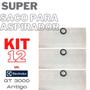 Imagem de 12 Sacos P/ Aspirador De Pó Electrolux Descartável Gt3000 (mod. antigo) Bocal de encaixe 6,5 cm