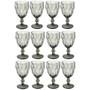 Imagem de 12 Taça Diamante Cinza Metalizado 340ML Bico de Jaca Eventos