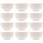 Imagem de 12 Tigelas de Porcelana Branca 280ml Bowls Lyor Diamond para Frutas Molhos Restaurante