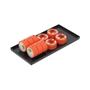 Imagem de 12 Travessas Retangulares Servir Petiscos 27x13cm Comida Japonesa Preto Bandeja Decorativa Uno Coza