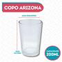 Imagem de 12Un Copos Arizona Baixo Transparente 200ML Vidro Resistente