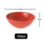 Imagem de 12un Tigela bowl 700ml salada petiscos Vermelho 17cm