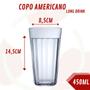 Imagem de 12UNI Copo Americano Long Drink 450ML Bartender Drinks Clássico