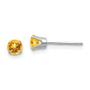 Imagem de 14k ouro branco 4mm citrino stud brincos