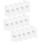 Imagem de 15 Conjuntos Tomadas Simples 10A 4x2 Recta Branco Gloss Luxo