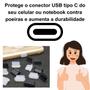 Imagem de 15 Plug protetor entrada USB C anti poeira celular e notebook Silicone