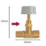 Imagem de 15 un reg lat 1/4 npt(e) x 1/8 bsp(i) manopla metal