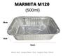 Imagem de 150un Marmita Aluminio Tampa Pet 500ml M120 Mello (3cx-50un)
