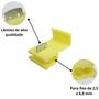 Imagem de 150x Conector Derivação Perfurante Amarelo Para Emenda Cabo 2,5 a 6,0mm Fiação Instalação Elétrica Fio Rígido Flexível