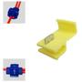Imagem de 150x Conector Derivação Perfurante Amarelo Para Emenda Cabo 2,5 a 6,0mm Fiação Instalação Elétrica Fio Rígido Flexível