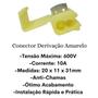 Imagem de 150x Conector Derivação Perfurante Amarelo Para Emenda Cabo 2,5 a 6,0mm Fiação Instalação Elétrica Fio Rígido Flexível