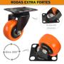 Imagem de 16 Rodízio Rodinhas Giratórias Reforçadas 40mm 1,5"RRJ