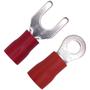 Imagem de 170un Terminal Garfo Forquilha e Olhal Vermelho 10mm² M8