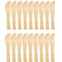 Imagem de 18 Mini Facas de Bambu Mesa Posta 9cm Petiscos Espátulas Geléias Manteiga Patê Servir