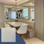 Imagem de 18 Placas 3d Pvc Painel Ripado Parede Revestimento 50 X 50cm Lavável Durável Faixada Moldura Impermeável Fácil Instalação Kit 4,5m²