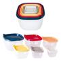 Imagem de 18 potes plástico tampa colorida mantimento comida plasútil Vasilha marmita tapoer tapuer tupperware