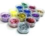 Imagem de 1kit 12 Cores Glitter Flocado P/ Encapsulamento Unha Acrigel