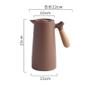 Imagem de 1L de café térmico Carafe Double Walled Vacuum Coffee preto