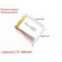 Imagem de (1pc) Pilha Bateria 3,7v 680mah 4mm X 34mm X 50mm
