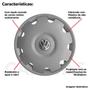 Imagem de 1X Calota Vw Gol Parati G3 G4 Aro 13 Grafite Emblema 573Ar