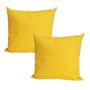 Imagem de 2 Almofada Cheia Suede Decorativa Amarelo 45cm x 45cm