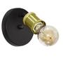 Imagem de 2 Arandelas Articulada Nordic Spot Preto/Dourado + Lamp. A60