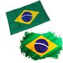 Imagem de 2 Bandeira Do Brasil Média Em Nylon 90 X 60 Resistente