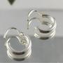 Imagem de 2 Brinco Argola Prata 925 Pequeno 11mm (1 Par ) 8mm (1 Par )
