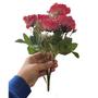 Imagem de 2 Buquês De Rosas Flores e Folhas Artificial C/ 7 Rosas Cada