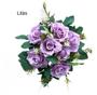 Imagem de 2 Buquês De Rosas Flores e Folhas Artificial C/ 7 Rosas Cada