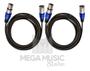 Imagem de 2 Cabo Microfone Dmx Xlr Balanceado Xlr Canon M X F 10 Metros