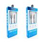 Imagem de 2 Cabos Metal Reforçado USB Kingo 1m 2.1A para Galaxy J6