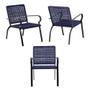 Imagem de 2 Cadeiras Corda Náutica Porto Rico e Mesa Tampo Ripado em Alumínio Descanso, Área, Jardim, Piscina - Trama Original