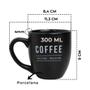 Imagem de 2 Canecas 300ml Para Chá Sucos Bebidas Café Porcelana Preta Manhattan