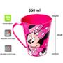 Imagem de 2 Canecas Minnie Rosa com Alça Infantil Plasútil para Meninas 360ml
