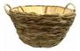 Imagem de 2 Cesto Vaso Cachepô Madeira Trança C Taboa Alça Palha 14x25