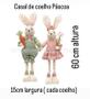 Imagem de 2 coelho de pascoa pelucia 60cm /decoração de pascoa enfeite