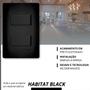 Imagem de 2 Conjunto Interruptor Duplo 4x2 Black Preto Habitat Fame