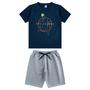 Imagem de 2 Conjuntos Infantil Juvenil Verão Camiseta Bermuda/ Shorts Menino Calor