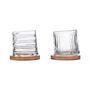 Imagem de 2 Copos para Whisky com 2 Bases de Bambu 300ml Kenya