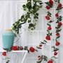 Imagem de 2 Correntes De Rosas Flores Artificiais Trepadeiras Flores Decorações 