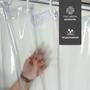 Imagem de 2 Cortina De Box Transparente Grossa Resistente Antimofo