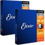 Imagem de 2 Encordoamentos Profissionais Elixir .009 Custom Light Nanoweb para Guitarra  12027