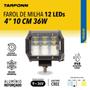 Imagem de 2 Farol de Milha 12 Leds 4" 10cm 36w 6000k Premium 