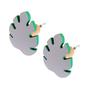 2 Ganchos Parede Costela de Adão borda verde Folha MDF 6mm - Souvenir Decor Imagem de 2 Ganchos Parede Costela de Adão borda verde Folha MDF 6mm
