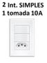 Imagem de 2 interruptor simples  e 1 tomada padrão 2p+t 10a 2921 evidence fame
