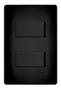 Imagem de 2 Interruptores Simples Preto Distantes 16a/250v Com Placa Suporte - FAME