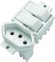 Imagem de 2 Interruptores Simples+ Tom 10a Sistema X Bco S/ Placa c/10