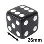 Imagem de 2 Jogo De Dado 26mm (2,6cm) Preto - EJ Games
